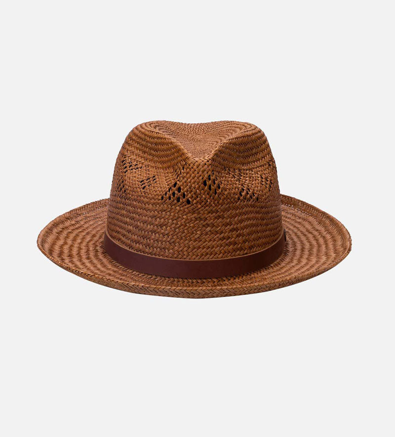 MURCIA Palm Fiber Mens Straw Gardening Hat Saddlebrown