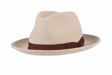 Wisley Fedora Felt Hat Bone White