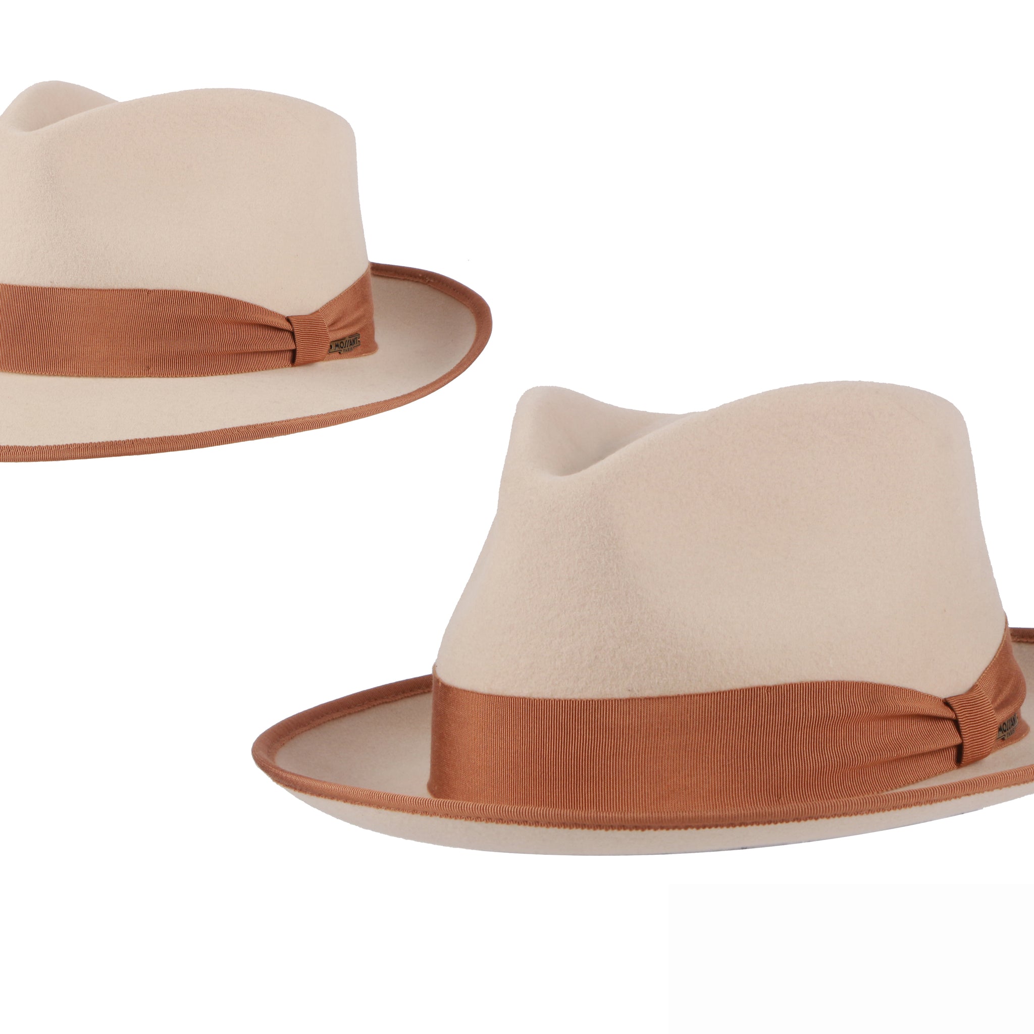 James Fedora Felt Hat Bone White