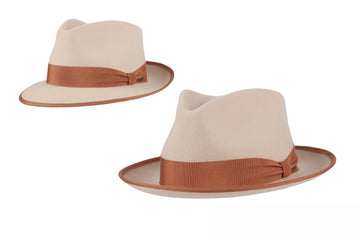 James Fedora Felt Hat Bone White