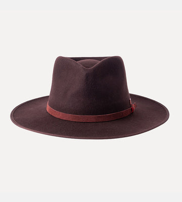 Flat Brim Fedora 100% Australian Wool For Mens