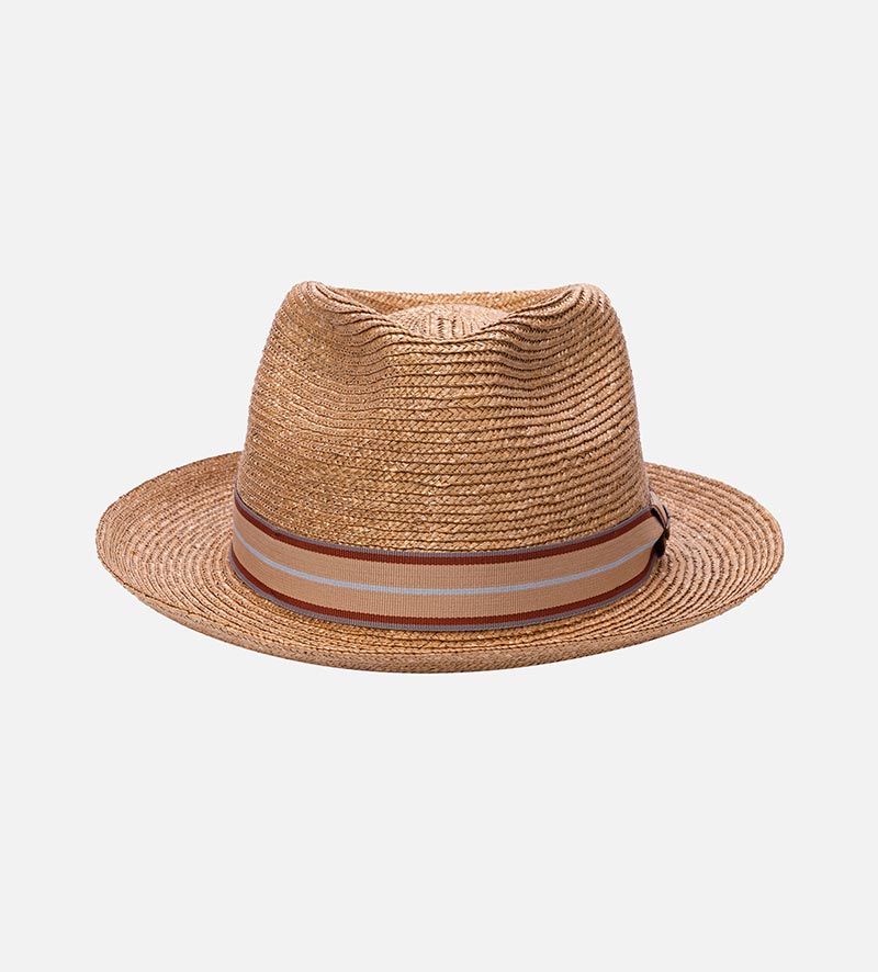 JACOB Wheat Straw Fedora Medium Brim Burlywood