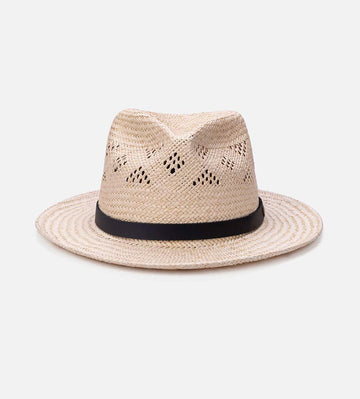 MURCIA Palm Fiber Cool Straw Hat Medium Brim Saddlebrown