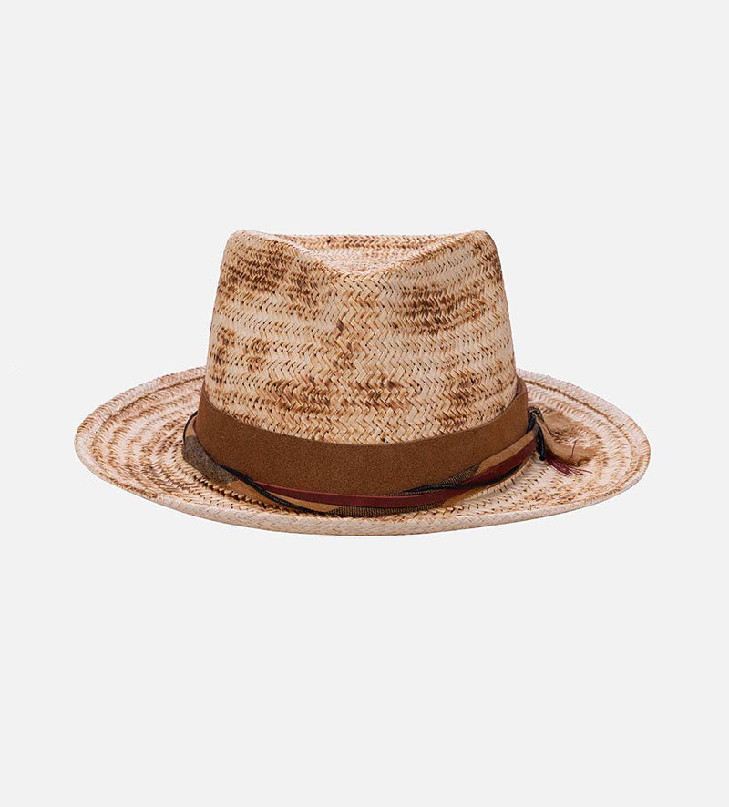 KARAKORAM Palm Fiber Woven Sun Fedora Medium Brim Cornsilk