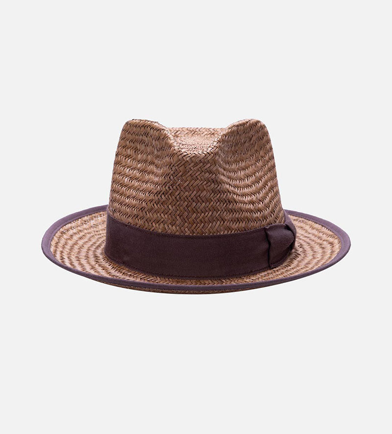 MURCIA Palm Fiber Mens Straw Gardening Hat Saddlebrown