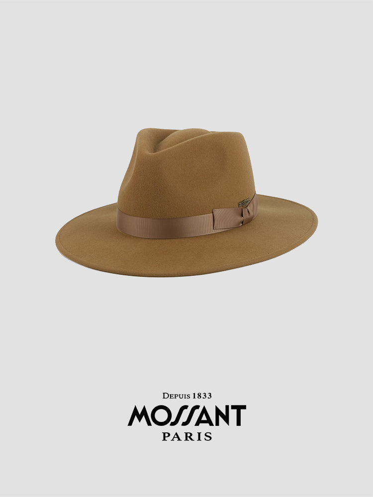 MOSSANT · AW24 Autumn/Winter New Arrival Solid Color Classic Wool Fedora Hat