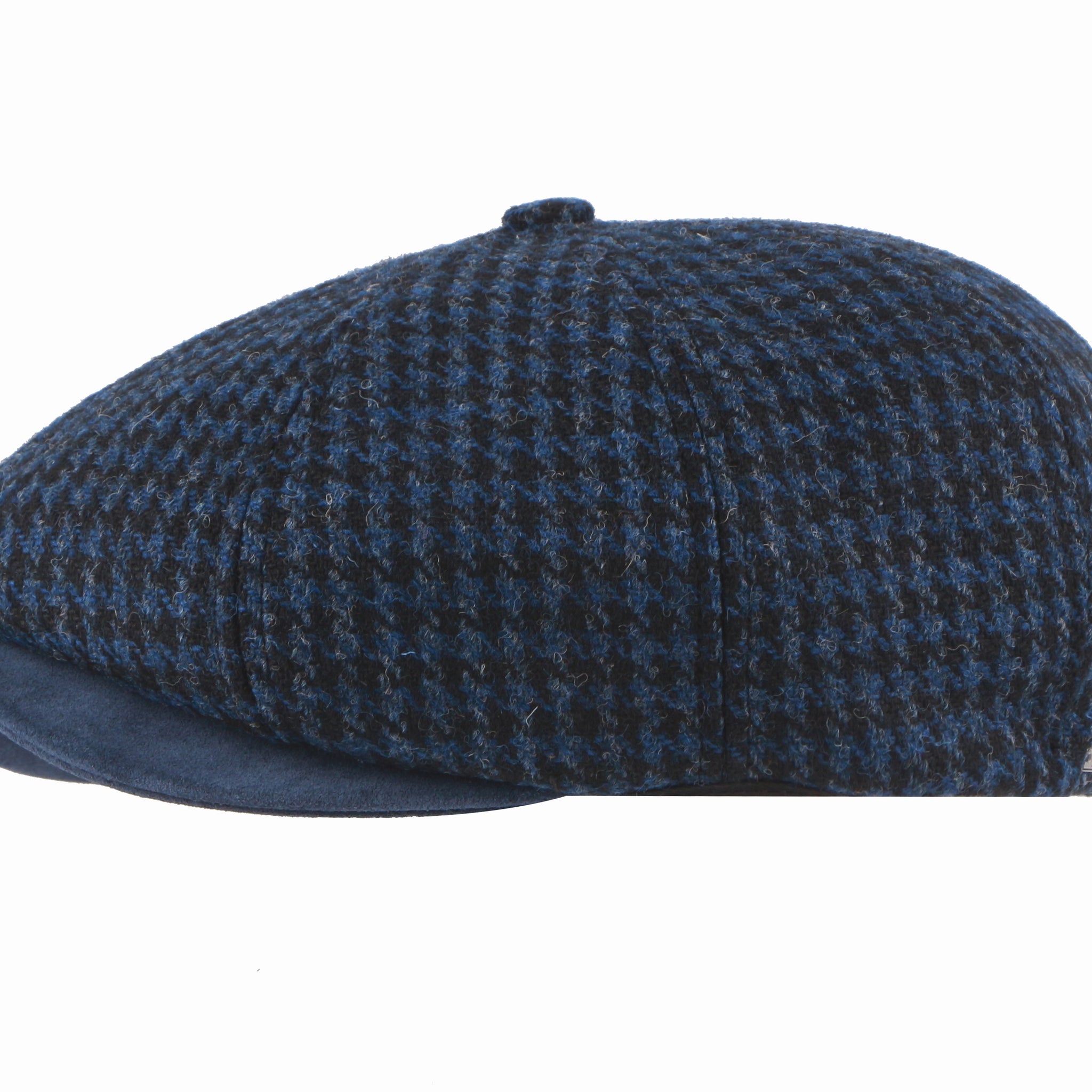 The Felsham Tweed Baker Boy Cap In Blue