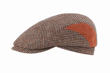 Men Lewis Harris Brown Tweed Flat Cap