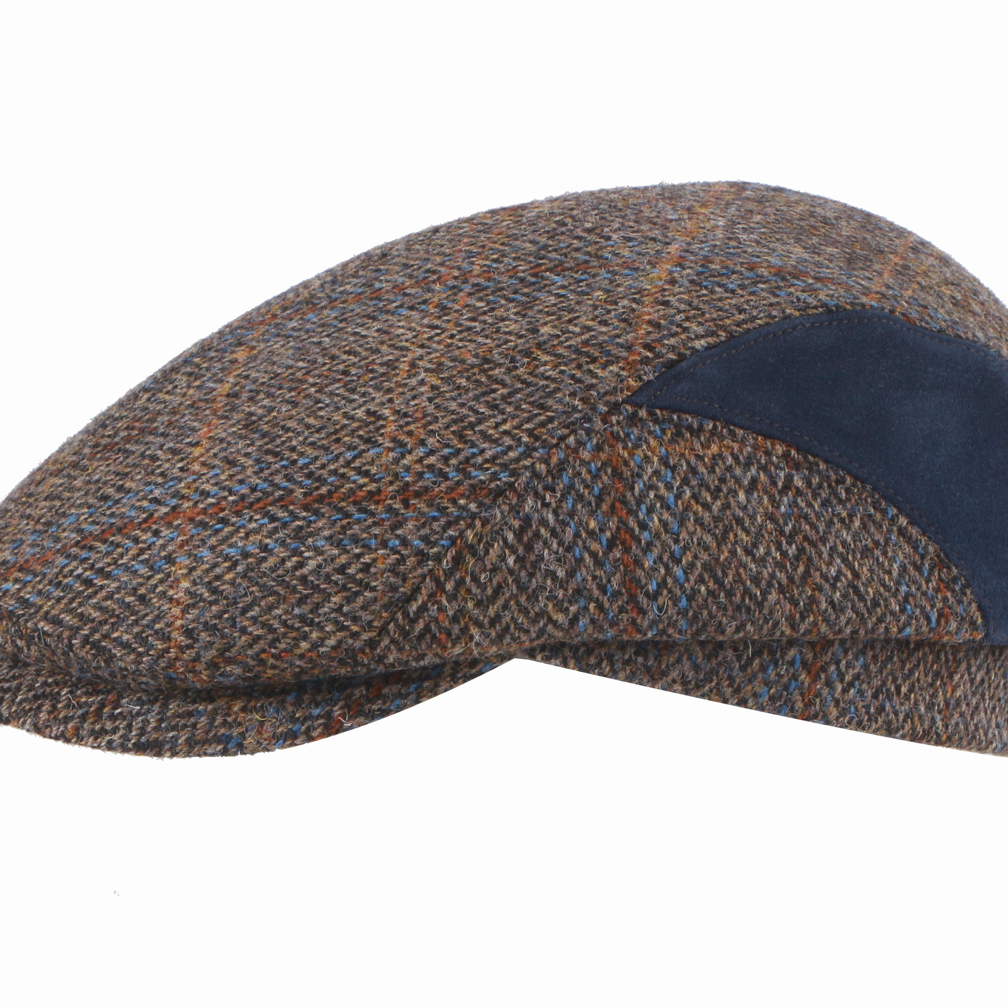 The Felsham Tweed Baker Boy Cap In Dark Grey