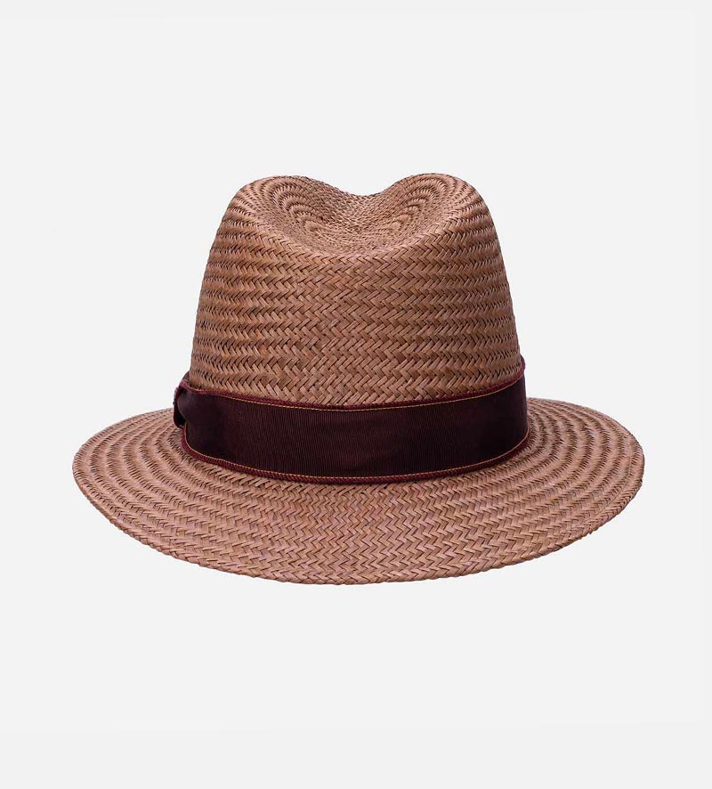 DITRY Palm Fiber Straw Work Hat Middle Brim Tan